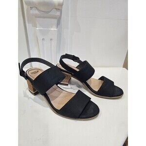 Dr. Scholl's "Sure Thing Black" Women's Block Heel Sandals Size 10